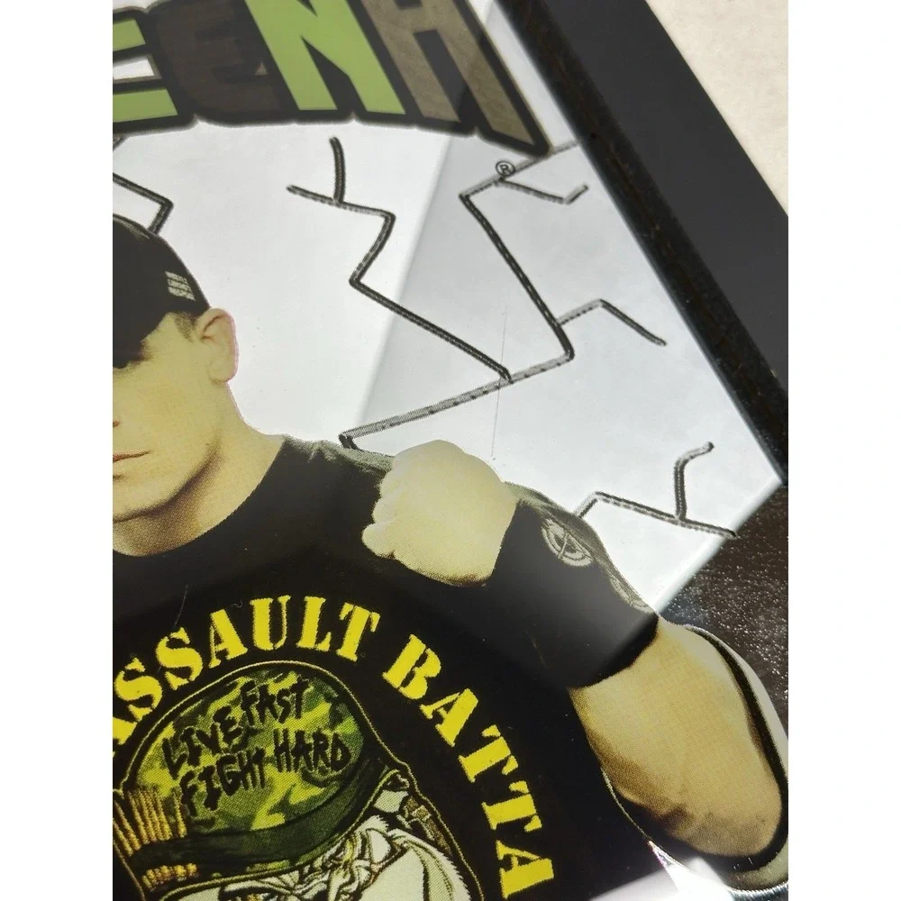 2007 John Cena Framed Bar Mirror WWE Pro-Wrestling Chain Gang